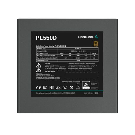 DeepCool Tápegység 550W - PL550-D (80 Plus Bronze, ATX3.1, Aktív PFC, 12cm )