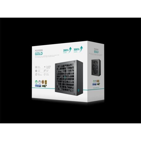 DeepCool Tápegység 1000W - Gamerstorm PQ1000G (80 Plus Gold, ATX3.1, Aktív PFC, Full Moduláris, )