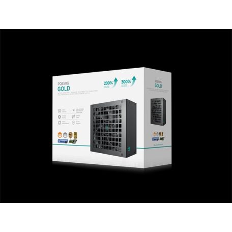 DeepCool Tápegység 850W - Gamerstorm PQ850G (80 Plus Gold, Moduláris, ATX 3.1, PCI-E 5.1, Aktív PFC, 12cm )