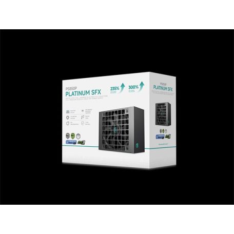 DeepCool Tápegység 850W - Gamerstorm PS850P (80 Plus Platinum, SFX, ATX3.1, Aktív PFC, 12cm)