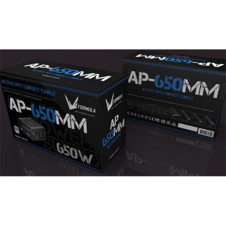 Formula Tápegység 650W - AP-650MM (80 Plus, Aktív PFC, 12cm)