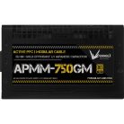 Formula Tápegység 750W - APMM-750GM (80 Plus Gold, ATX3.1/PCIe 5.1, Aktív PFC, 14cm, Full Moduláris)