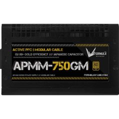   Formula Tápegység 750W - APMM-750GM (80 Plus Gold, ATX3.1/PCIe 5.1, Aktív PFC, 14cm, Full Moduláris)