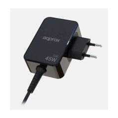   APPROX Telefontöltő - USB Type-C, 45W gyorstöltő + 1.8m kábel, Fekete