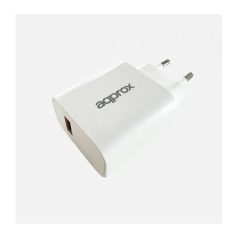   APPROX Telefontöltő - USB-A, 18W gyorstöltő, Fehér + 1m USB Type-C kábel, Fehér