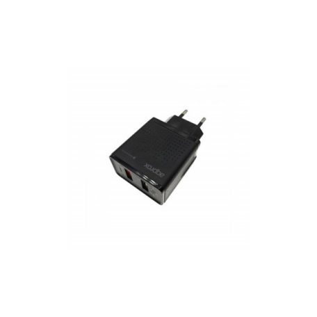 APPROX Telefontöltő - 2db USB2.0, 18W, QC3.0, Fekete