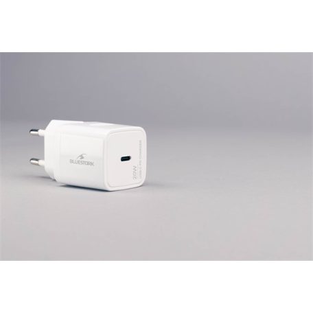 Bluestork Hálózati töltő - PW-20-C (USB-C, 20W, fehér)