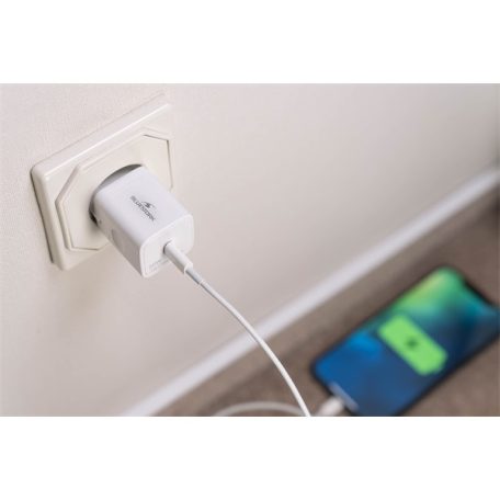 Bluestork Hálózati töltő - PW-20-C (USB-C, 20W, fehér)