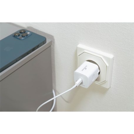 Bluestork Hálózati töltő - PW-20-C (USB-C, 20W, fehér)