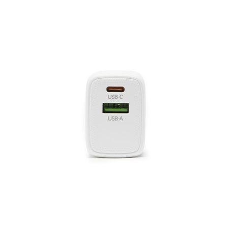 Bluestork Hálózati töltő - PW-30-CA (USB-C, USB-A, 30W, fehér)