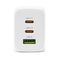   Bluestork Hálózati töltő - PW-65-CCA/0C (2xUSB-C, USB-A, 65W, fehér)