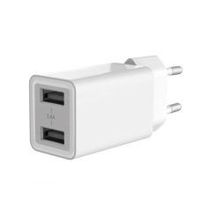   Conceptronic telefon töltő adapter - ALTHEA06W (2xUSB-A, 12W, fehér)