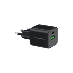   Conceptronic telefon töltő adapter - ALTHEA15B (USB-C+USB-A, 20W, fekete)