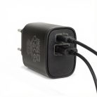 Delight Telefon töltő  - 1db Type-C + 1db USB PD20W gyorstöltéssel, Fekete