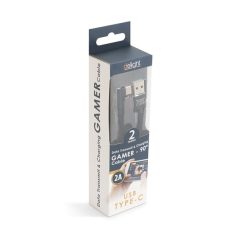   Delight kábel - USB-C töltőkábel (USB - USB Type-C apa be-/kimenet; 2m, fekete)