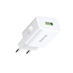   S-Link Hálózati töltő - AND-EC14B Lightning  (1db USB, 5V/1A, 5W, Lightning-USB 100cm adat+töltőkábel, fehér)