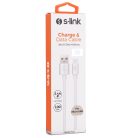 S-Link kábel - AND-KC19B (2.4A, Micro USB, 100cm adat+töltőkábel, fehér)