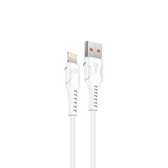   S-Link kábel - SL-X242 (3A, 12W, Gyorstöltés, Lightning, 100cm adat+töltőkábel, fehér)