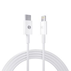   S-Link kábel - SL-C120 (2A, 20W, Gyorstöltés, Type-C to Lightning, adat+töltőkábel, fehér, 1m)