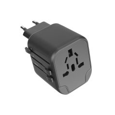   S-Link Adapter - SL-WL024 (Univerzális utazó adapter, Travel EU, UK, USA/AUS, 2xUSB-A, 2.4A)