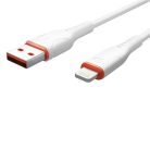 S-Link kábel - SL-X207E (2A, 12W, Gyorstöltés, Lightning, adat+töltőkábel, fehér, 1m)