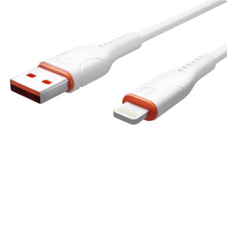 S-Link kábel - SL-X207E (2A, 12W, Gyorstöltés, Lightning, adat+töltőkábel, fehér, 1m)