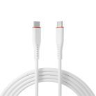 S-Link kábel - SL-X280E (3A, 60W, Gyorstöltés, Type-C to Type-C 100cm adat+töltőkábel, fehér)