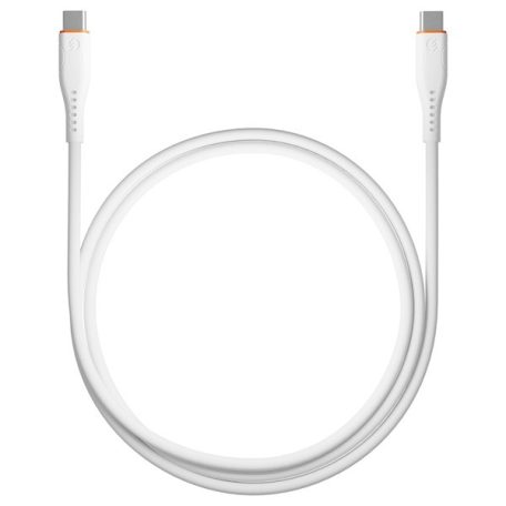 S-Link kábel - SL-X280E (3A, 60W, Gyorstöltés, Type-C to Type-C 100cm adat+töltőkábel, fehér)