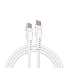 S-Link kábel - SW-C135 (3A, 60W, Gyorstöltés, Type-C to Type-C, adat+töltőkábel, 2m, fehér)
