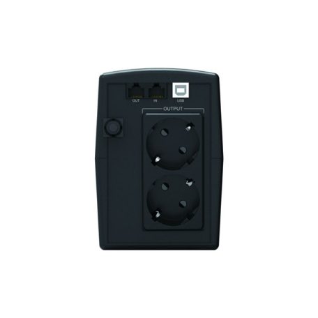 Conceptronic Szünetmentes  850VA - ZEUS02ES (2x Schuko, line-interaktív, RJ45 vonalvédelem, USB, fekete)