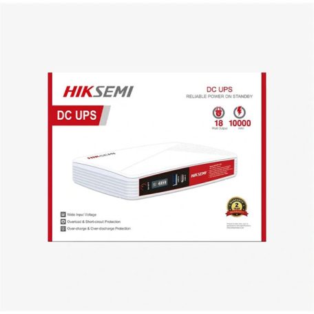 Hikvision HIKSEMI szünetmentes  - DC; 18W, Bemenet: 110–240 V AC, Kimenet: USB, DC tápcsatlakozó, PoE (RJ45), 10000 mAh