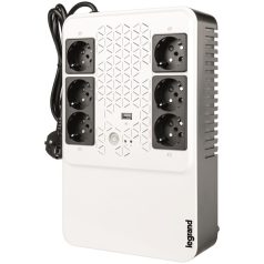   Legrand multimédiás szünetmentes elosztósor 600VA - KEOR-M (4+2)x Schuko kimenet, USB, vonali interaktív