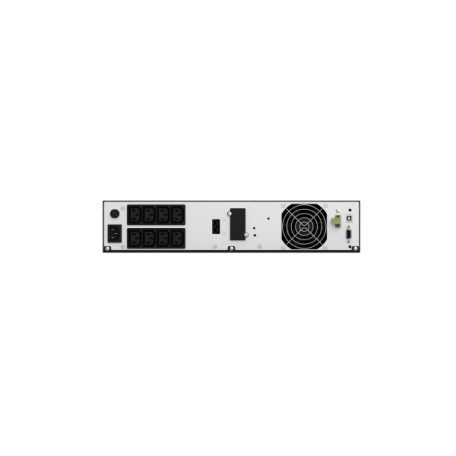 NJOY Szünetmentes 1000VA - Aster 1K (8x IEC C13, On-line, RS232, USB, szoftver, LCD kijelző, 2U rack)