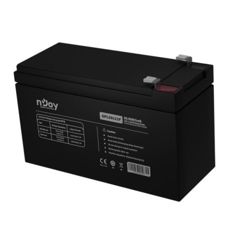NJOY Szünetmentes akkumulátor - GPL09122F (12V/9Ah, Long-life, T2/F2, zárt, gondozás mentes, AGM)