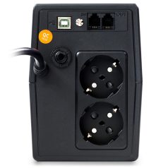   NJOY Szünetmentes  600VA - Horus Plus 600 (2 Schuko, line-interaktív, RJ11 védelem, USB, szoftver, LCD kijelző, fekete)