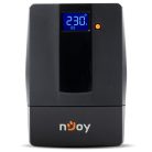 NJOY Szünetmentes  800VA - Horus Plus 800 (2 Schuko, line-interaktív, RJ11 védelem, USB, szoftver, LCD kijelző, fekete)
