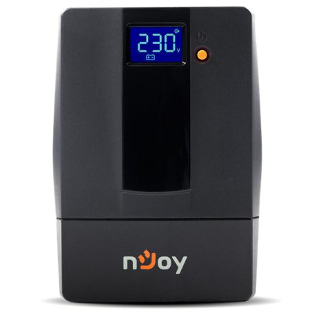 NJOY Szünetmentes  800VA - Horus Plus 800 (2 Schuko, line-interaktív, RJ11 védelem, USB, szoftver, LCD kijelző, fekete)