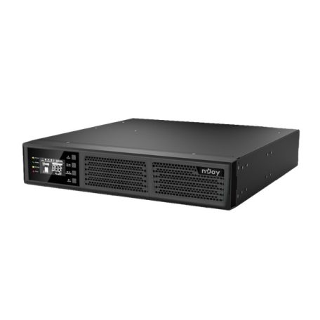 NJOY Szünetmentes 2000VA - Runa 2000 (On-line, RS232, USB, szoftver, LCD kijelző, 2U rack)