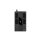 NJOY Szünetmentes 600VA - Token 600 (8 Schuko, line-interaktív, HID USB, túlfeszültség védett, fekete)