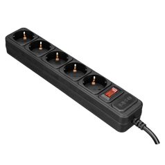   S-Link túlfeszültségvédő - SPG3-J-5 (5 aljzat, max.4000 Watt, 306 Joule, 1,5m kábel, fekete)