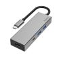   Hama USB HUB - 200107 (USB-C 4in1, 2xUSB 3.1, 1xUSB-C, 1xHDMI, szürke)