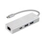   Hama USB HUB - 200108 (USB-C 4in1, 2xUSB 3.2, 1xUSB-C, 1xLAN, 100W PD, szürke)