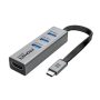   Promate USB Hub - MEDIAHUB C3 (USB-C 4in1 HUB, 1x4K HDMI, 2xUSB 3.0, SD,mSD, szürke)