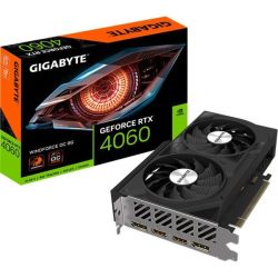 Gigabyte Videókártya - nVidia RTX 4060 Windforce (8192MB, GDDR6, 128bit, 2475/17000Mhz, 2xHDMI, 2xDP)