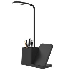   S-Link Asztali lámpa -SL-M9054 (Wireless töltő 10W, fekete)