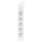 S-Link Túlfeszültségvédő - SPG501S (1,5m, 750 Joule, 16A, 3680W, 5db schuko, fehér)