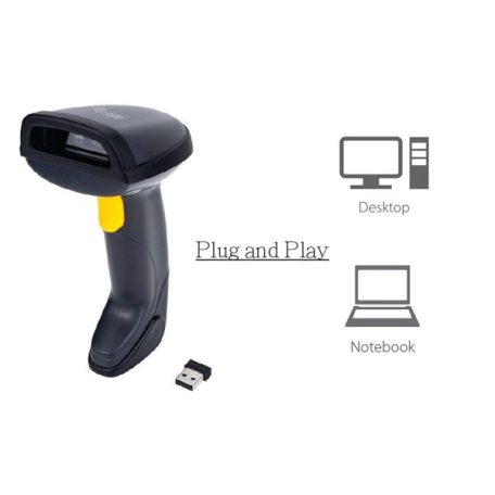 Equip Kézi Vonalkód olvasó - 351023 (1D, lézeres, állvánnyal, vezeték nélküli, fekete)