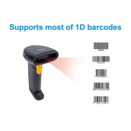 Equip Kézi Vonalkód olvasó - 351023 (1D, lézeres, állvánnyal, vezeték nélküli, fekete)