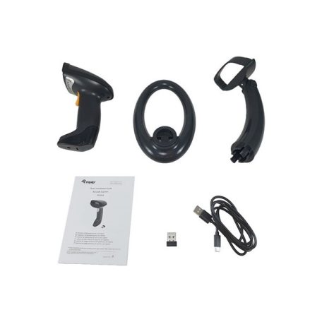 Equip Kézi Vonalkód olvasó - 351024 (2D, lézeres, állvánnyal, vezeték nélküli, fekete)