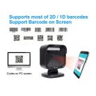Equip Asztali Vonalkód olvasó - 351028 (2D, omnidirekcionális, vezetékes, fekete)